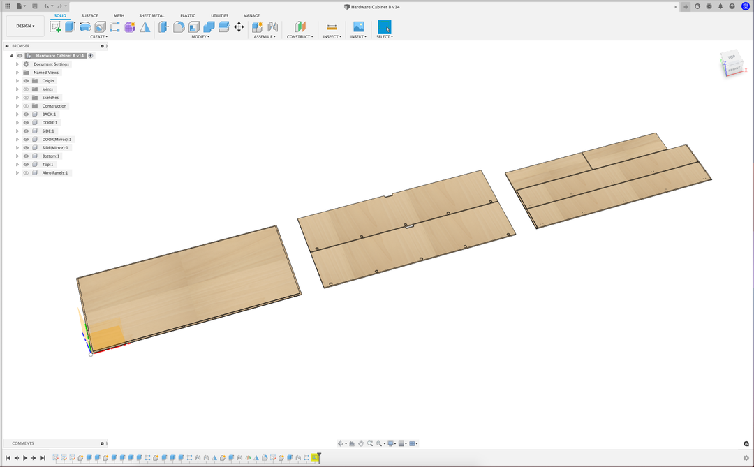 Hardware Cabinet Digital Parametric
