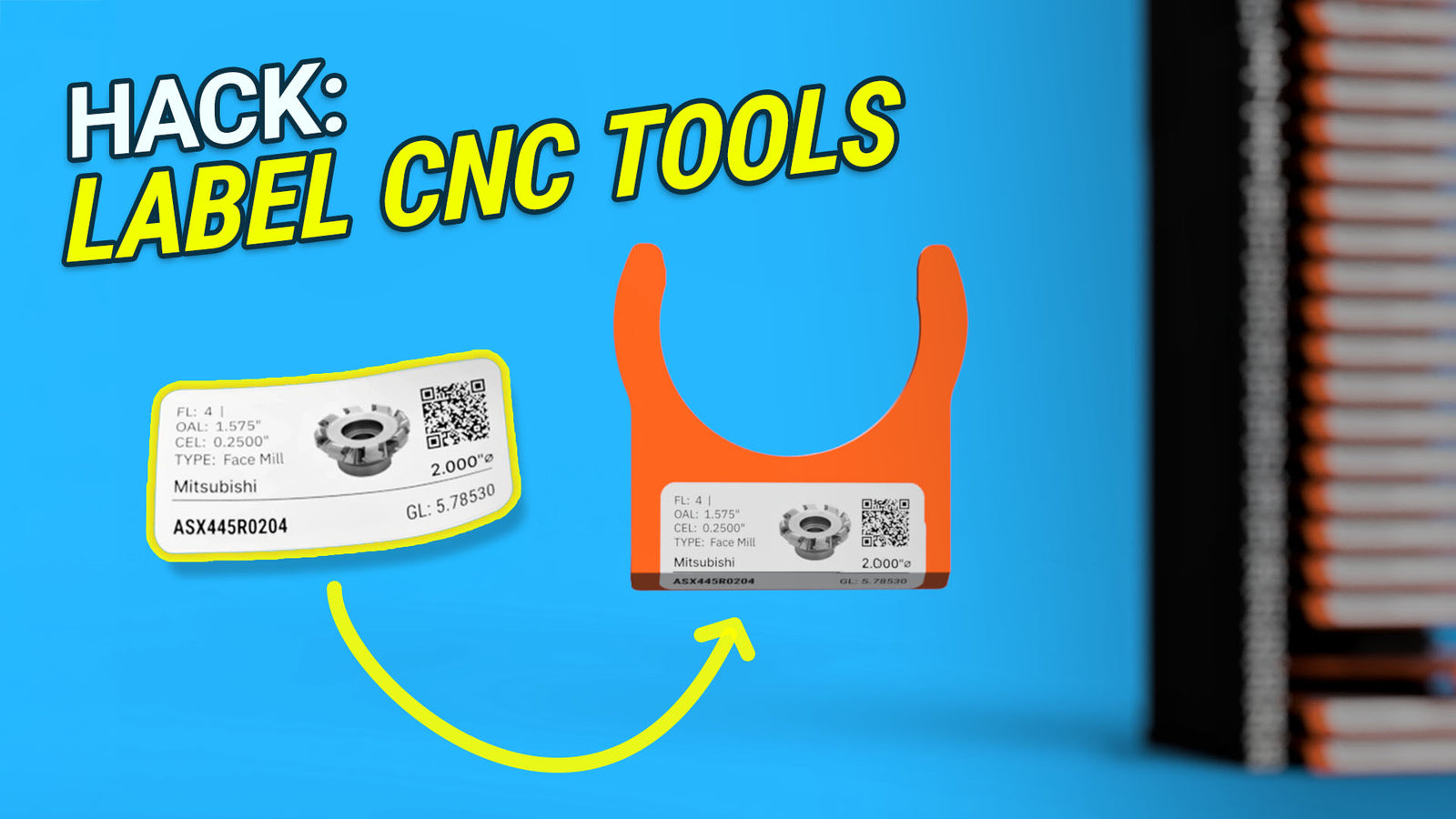 Create labels and organize your CNC tools with tags