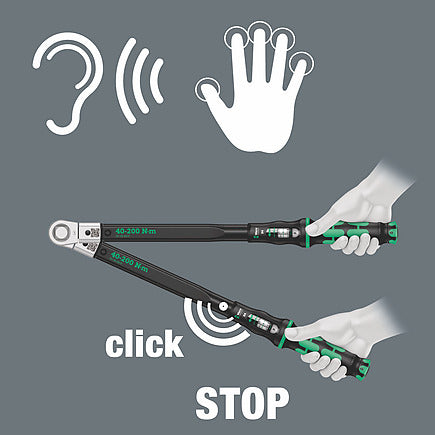 Wera Click-Torque X 4 Torque Wrench, 40-200 Nm, 14x1m