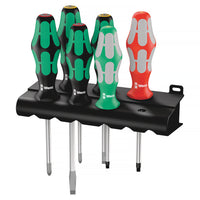 Wera 334/368/6 Screwdriver Set and Rack, 6 Pieces