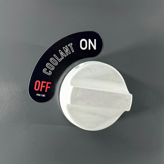 Haas CNC Flood Coolant Control Decal