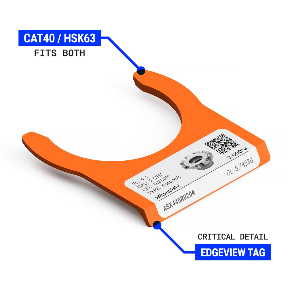 CAT40/HSK63 Tool Tags - Edgeview