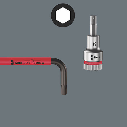 Wera 950/9 Metric Hex-Plus Multicolour 1 Sb L-Key Set, Blacklaser, 9 Pieces