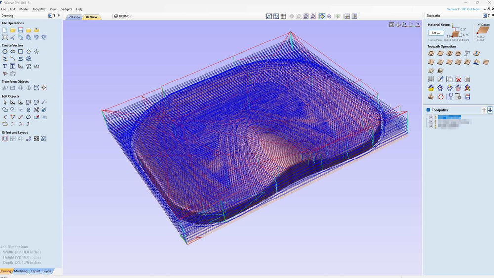 Stool Seat 3D Model - VCarve