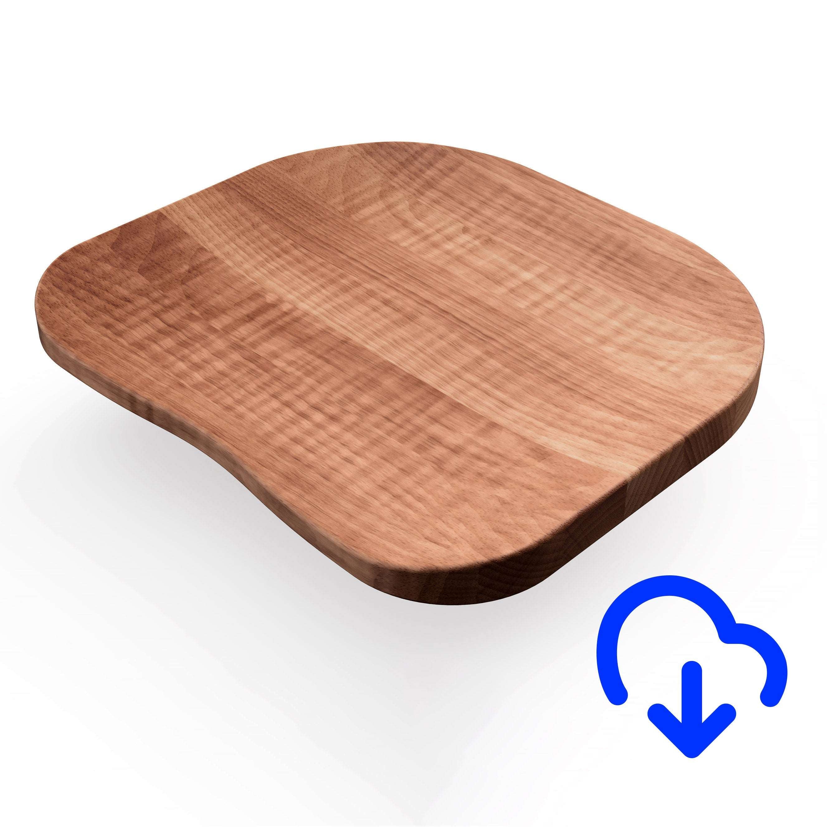 Flat Stool Seat 3D Model