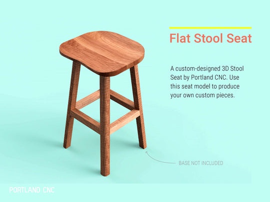 Flat Stool Seat 3D Model
